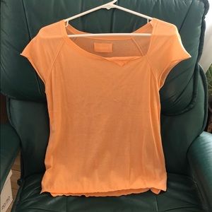 Zadig & Voltaire light weight peach knit top.